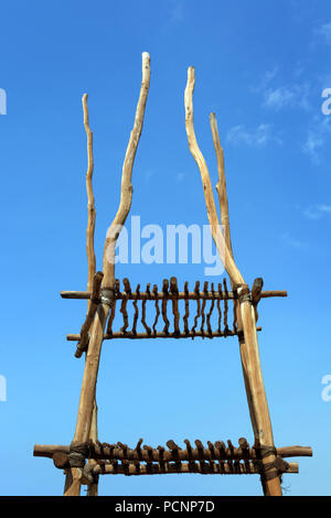 Pu'ukohola Heiau National Historic Site, Alte hawaiianische Tempel, Big Island, USA. Stockfoto