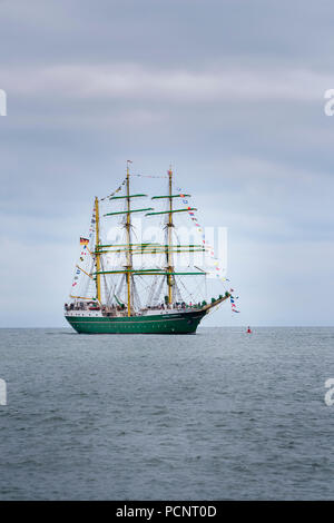 Segelschiff Alexander von Humboldt II ein 3-Mast Bark aus Stahl für die Sail Training verwendet Stockfoto