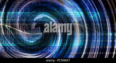 Digital Security-Branche durch die Online-Daten-Kunst Stockfoto