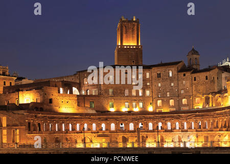 Trajans Märkte, Torre delle Miliz Turm, Trajan Forum (Foro di Trajano), Rom, Latium, Italien Stockfoto