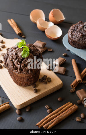 Hausgemachte Schokolade muffin Stockfoto
