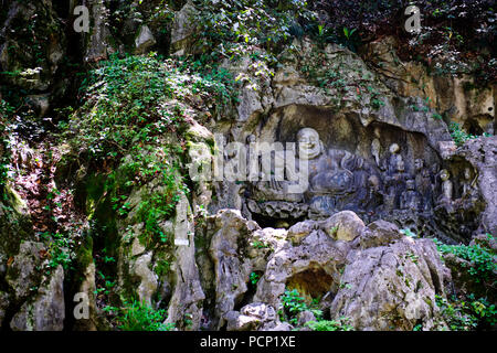 West Lake, Großen Buddha Halle, Lingyin Si, Kloster, Großen Buddha Halle, Hangzhou, Zhejiang Provinz, VR China, Volksrepublik China, China, Stockfoto