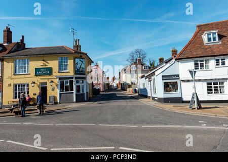 Quay Street Woodbridge, Suffolk UK Stockfoto