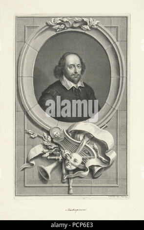 Porträt von William Shakespeare (1564-1616), 1743. Stockfoto