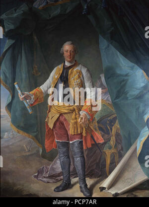 Porträt des Prinzen Karl Alexander von Lothringen (1712-1780), Mitte des 18. Cen.. Stockfoto