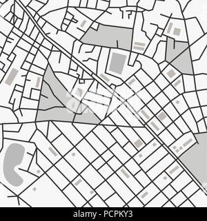 Vektor-Stadtplan Stock Vektor