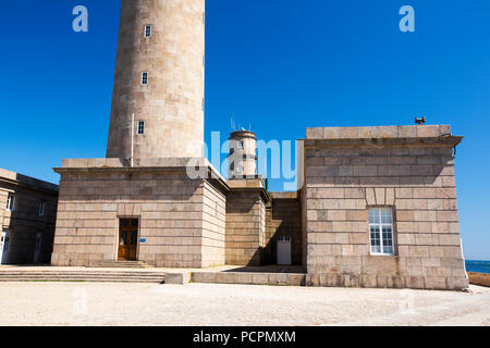 Die Phare de Gatteville, eine aktive Leuchtturm auf den Punkt De Barfleur, Normandie, Frankreich. Es ist 247 Meter hoch und ist damit der dritthöchste Leuchtturm Stockfoto