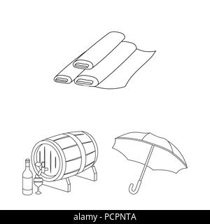 Land Frankreich Umrisse Symbole im Set Sammlung für Design. Frankreich und der charakteristische Vektor Symbol lieferbar Abbildung. Stock Vektor