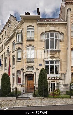 Hotel van Eetvelde, 2 Av. Palmerston, Brüssel, Belgien, (1898), 2014-2017. Artist: Alan John ainsworth. Stockfoto