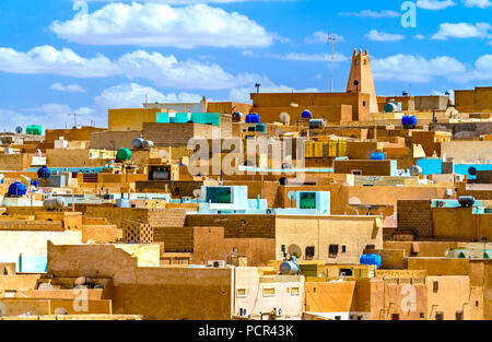 El Atteuf, eine alte Stadt im Tal des M'zab in Algerien Stockfoto