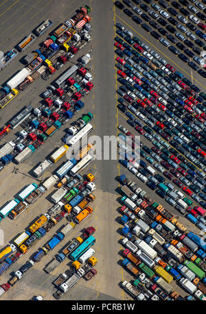 Gebrauchte Auto Versand am Hansahafen, Unikai im Hamburger Hafen, Hamburger Hafen, Elbe, Hamburg, Freie und Hansestadt Hamburg, Hamburg, Deutschland Stockfoto