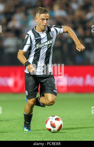 Thessaloniki, Griechenland - 24. Juli 2018: Die Spieler von PAOK Dimitris Pelkas in Aktion während der UEFA Champions League zweite Qualifikationsrunde, 1 Match b Stockfoto