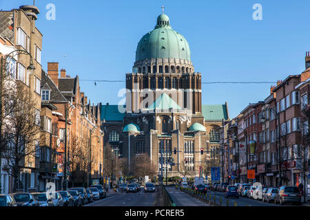 Kirche der Nationale Basilika des Heiligen Herzen, Basilique Nationale du SacrŽ - CÏur, Basilika von Koekelberg, Brüssel, Stockfoto