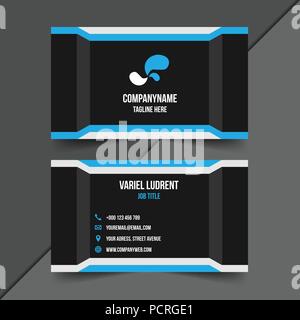 Modernes, minimalistisches Wellig Visitenkarte Stock Vektor