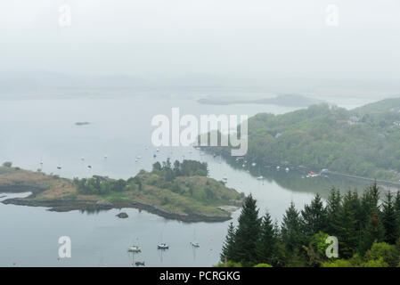 Blick auf die Halbinsel Kintyre in einem bewölkten Tag Stockfoto