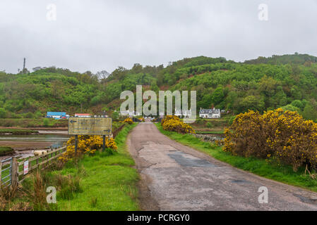 Blick auf die Halbinsel Kintyre in einem bewölkten Tag Stockfoto