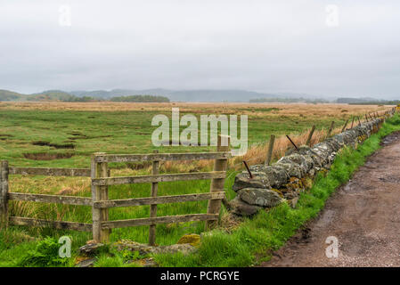 Blick auf die Halbinsel Kintyre in einem bewölkten Tag Stockfoto