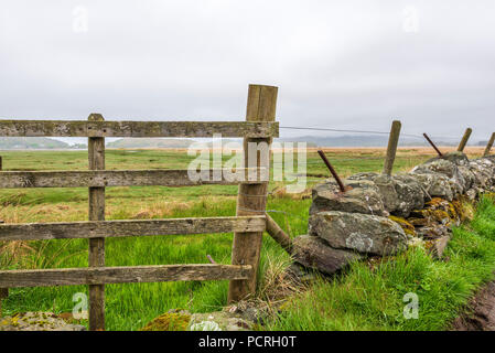 Blick auf die Halbinsel Kintyre in einem bewölkten Tag Stockfoto