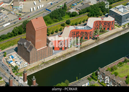 Staatliche Archive in Nordrhein-westfalen am Schwanentor, Luftaufnahme von Duisburg Stockfoto