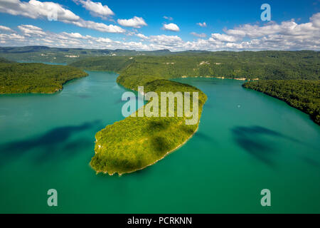 Stausee Lac de Vouglans, Behälter, Cernon, Jura, Bourgogne-Franche-Comté Region, Frankreich Stockfoto