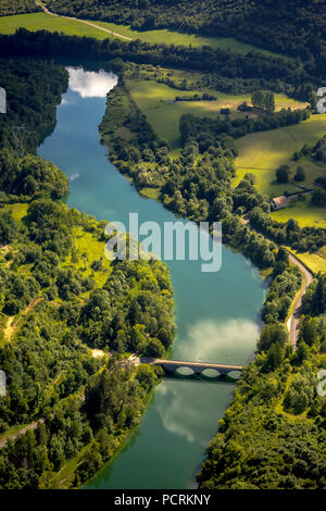 Fluss Ain, Lac de Vouglans, Behälter, Cernon, Jura, Bourgogne-Franche-Comté Region, Frankreich Stockfoto