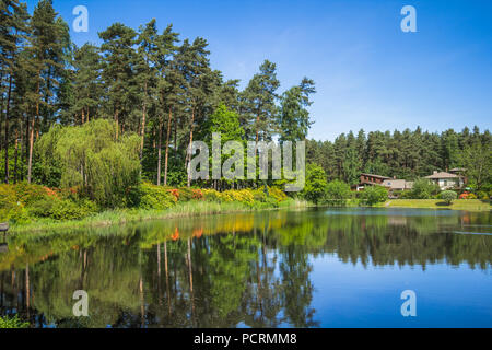 Ruhigen See wie ein Spiegel mit nicht Wolken Stockfoto
