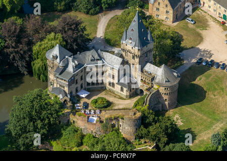 Schloss Hülchrath, Wasserburg, Grevenbroich, Niederrhein, Nordrhein-Westfalen, Deutschland, Europa Stockfoto