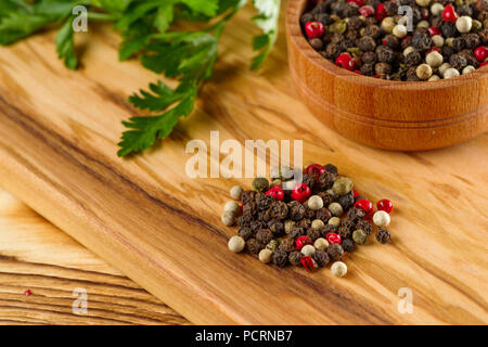 Farbige Paprika Erbsen Stockfoto