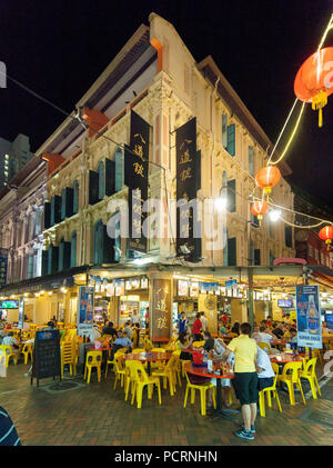 Abend auf der Pagode Street, Chinatown, Singapur, Asien, Singapur Stockfoto