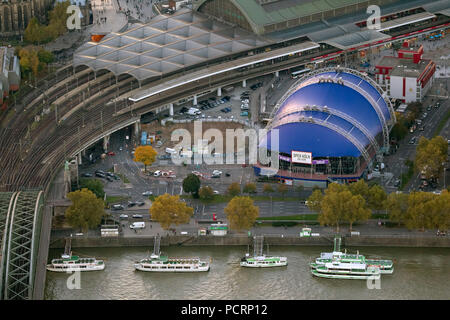 Luftaufnahme, Oper am Dom in der ehemaligen Musical Dome, Köln, Rheinland, Kölner Bucht, Nordrhein-Westfalen, Deutschland, Europa Stockfoto