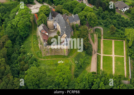 Luftaufnahme, Schloss Hohenlimburg, Hagen, Ruhrgebiet, Hohenlimburg, Nordrhein-Westfalen, Deutschland, Europa Stockfoto