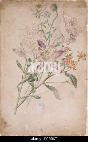 Alstroemeria und Gypsophila durch Gaykema. Stockfoto