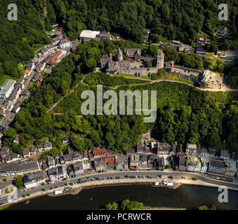 Luftaufnahme, neuen Aufzug Burg Altena, Altena, Sauerland, Nordrhein-Westfalen, Deutschland Stockfoto