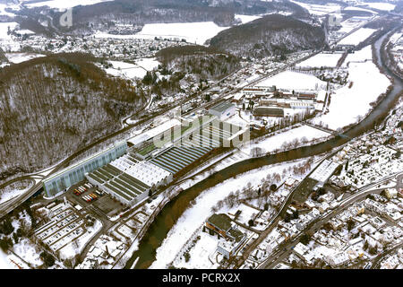 Luftbild, Firma Bilstein Hohenlimburg, Hagen, Hagen-Hohenlimburg, Ruhrgebiet, Nordrhein-Westfalen, Deutschland, Europa Stockfoto