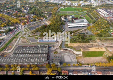 Bereich Jahrhunderthalle mit neuen Parkhaus, Luftaufnahme von Bochum Stockfoto