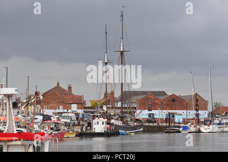 Gut - weiter - - - Meer Hafen, North Norfolk, England Großbritannien Stockfoto