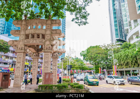 Kuala Lumpur, Malaysia - Feb 7,2017: Die torana Brickfields Little India Gate in Kuala Lumpur. Es ist ein gateway zu India-Malaysia Freundschaft. Stockfoto