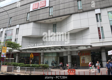 Eingang nach Johor Bahru City Square Shopping Center auf Jalan Wong Ah Fook, Johor Bahru, Malaysia. Stockfoto