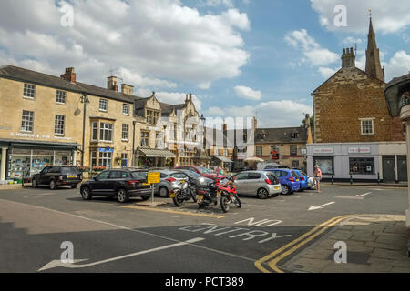 Uppingham Stadtplatz Northamptonshire UK Stockfoto