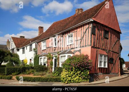 Fachwerkhaus mittelalterlichen Gebäude in Lavenham Suffolk UK Stockfoto