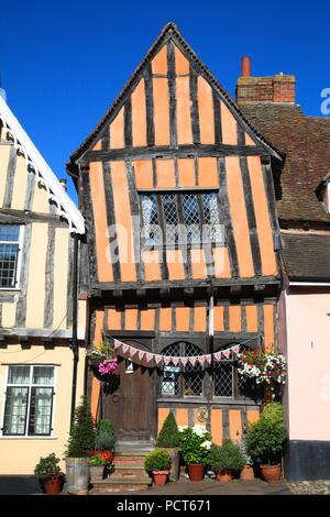Fachwerkhaus mittelalterlichen Gebäude in Lavenham Suffolk UK Stockfoto