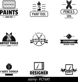 Dekorateur logo, einfachen Stil Stock Vektor