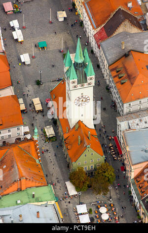 Stadt Turm am Theresienplatz Square, Straubing, Ostbayern, Bayern, Deutschland, Europa Stockfoto