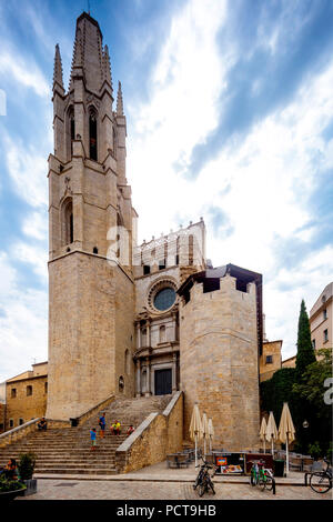 Sant Feliu, Stiftskirche St. Felix, Inglesia de San Felix, Girona, Katalonien, Spanien Stockfoto