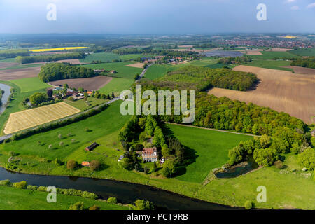 Zur Rauschenburg Hotel Restaurant, Olfen, Lippe, Lippe Auen, Lippe, Münsterland Stockfoto