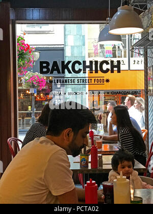 Bakchich libanesisches Restaurant, 54 Bold St, Liverpool, UK, L1 4ER Stockfoto