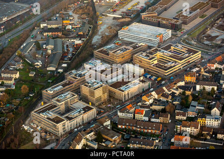 Baustelle der Hochschule Ruhr West - Hochschule für Angewandte Wissenschaften, Mülheim an der Ruhr, Ruhrgebiet, Nordrhein-Westfalen, Deutschland Stockfoto