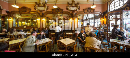 Das Café Majestic, Jugendstil Café, Taverne, Panorama, Restaurant, Porto, Distrikt Porto, Portugal, Europa Stockfoto