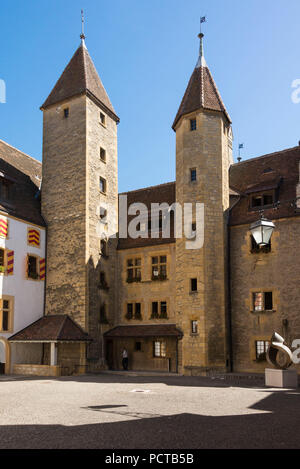 Schloss Neuenburg/Chateau de Neuenburg, Neuchâtel, Kanton Neuenburg, West Switzerland, Schweiz Stockfoto