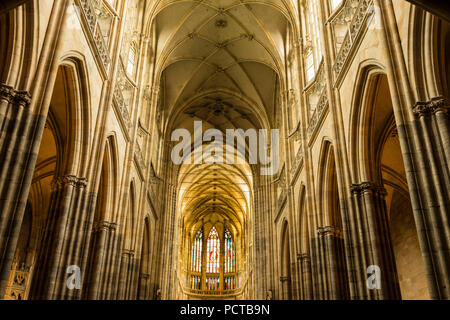 Tschechische Republik, Prag, Interieur der St. Veits Dom Stockfoto